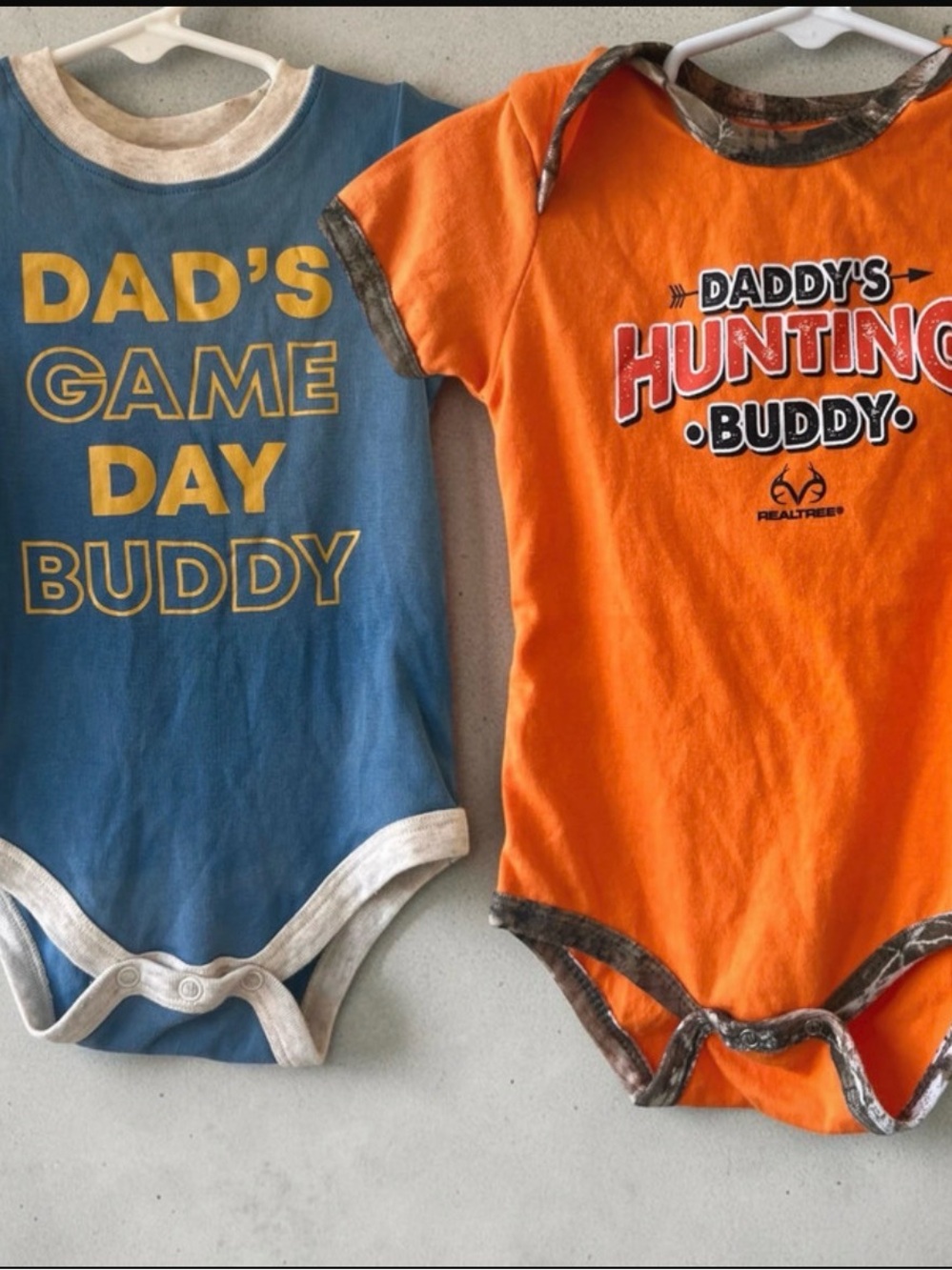okie dokie Orange Daddy's Hunting Buddy Short-Sleeve One-Piece